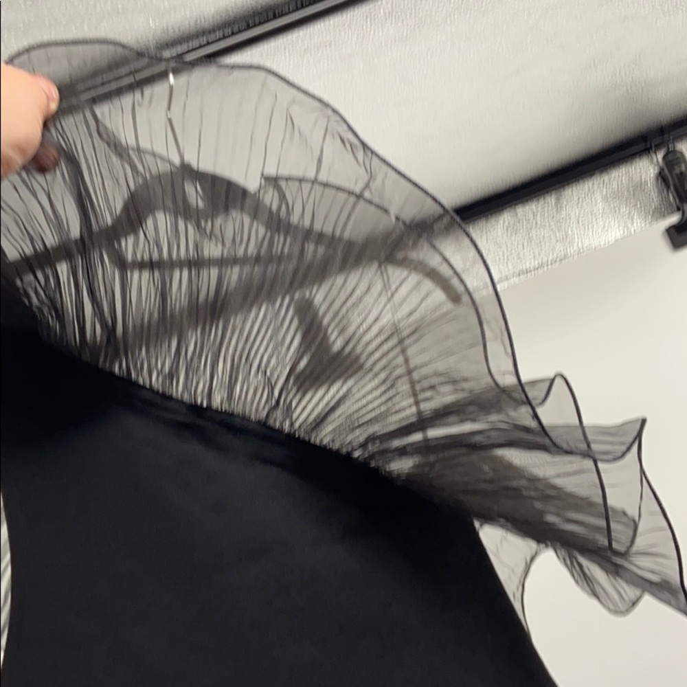 Zara organza asymmetrical black mini dress - Picture 15 of 16